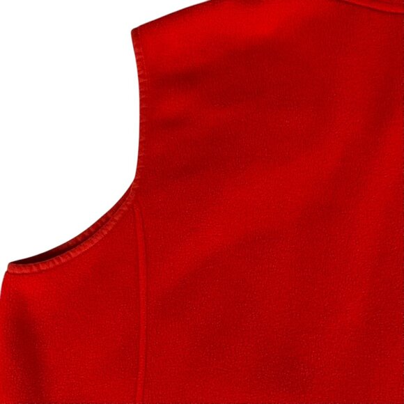 LL Bean Mens XLT Fleece Sweater Vest Red POLARTEC Pockets Cinch Waist Full Zip - Picture 10 of 13